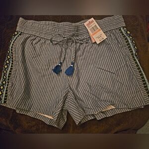 Vineyard Vines Yacht Blue Striped High Waist Shorts Size S
